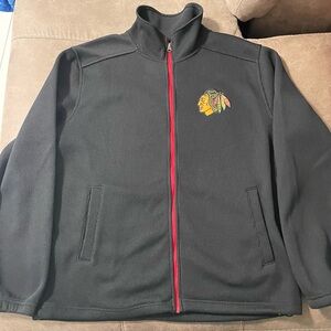 Chicago Blackhawks NHL Official Full Zip Hockey Waffel Knit Jacket Men's Size XL